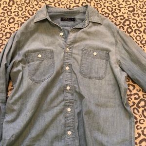 Men’s blue denim shirt